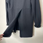 Adrienne Vittadini  Extra Fine Merino Wool Black Open Front Cardigan Sweater Med Photo 4
