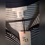 NWT SINCERELY JULES GOLF & TENNIS Navy Striped Women's Top Blue Size M Photo 2