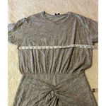 IRO $250  Brelbloa‎ Jersey Knit Knotted Front Mini Dress In Light Grey Photo 5