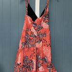 Hanna Nikole Women's Plus Size 28W Swimsuit Coral Floral Tankini Swimdress Orange Photo 3