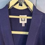 Anne Klein Navy Blue Open Cardigan | Size Large Photo 1