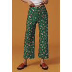 Maeve Anthropologie Meave The Colette Crop Pants Green Fruit Print NWOT 25 Hi-Rise Photo 1