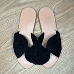 Loeffler Randall  Phoebe Knitted Suede Black Bow Slide Sandals Women’s Size 8.5 Photo 0