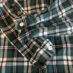 Selina Lounge Plaid Flannel Pajama Shirt Green Size Medium Photo 8