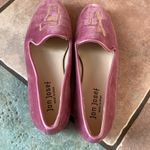 Jon Josef Womens Pink Velvet Vermont Ski Smoking Flat Gatsby Loafers Size 6 RARE Photo 3