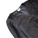 Vintage 90s Reggio Wrap Sparkly Long Sleeve Mini Dress Size 10 Black Photo 4