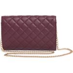 Badgley Mischka Plum Diamond Quilt Convertible Envelope Crossbody Bag $129 NEW Photo 2