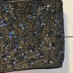 TONI Embroidered Beaded Floral Black Purse Photo 4