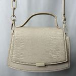ZARA  Off White Embossed Flap Close Micro Mini Crossbody Bag Purse Photo 4