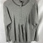 NWT Gibsonlook waffle knit button henley shirt Medium heather grey Photo 0