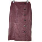 Rachel Parcell Red Grape Leather Button
Front Pencil Skirt XXS Photo 11