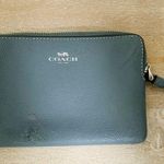 Coach canvas wristlet wallet pouch green Photo 1