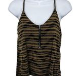 Urban Outfitters Silence + Noise  Stripped Sleeveless Zipper V-Neck Tank Top Photo 0