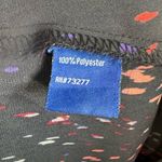 Apt. 9  ladder vneck black top with splashes of color size large Photo 7