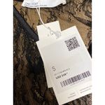 NEW Oak + Fort Black Lace Mesh Floral Sleeveless Cami Camisole Crop Tank Top S Photo 2