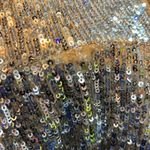 XScape (with flaws)Size 10 Beige/Tan Underlay Silver Sequin 1 Arm Party … Photo 15