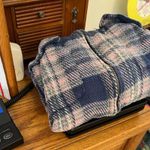 Vintage Zip Up Plaid Flannel Shirt Shacket Women’s Size Large 2 Chest Pockets Photo 9