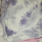 Splendid PURPLE WHITE TIE DYE WAFFLE KNIT LOUNGE SWEATSHIRT S Photo 5