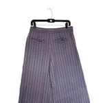 Anthropologie Maeve Women Wide Leg Cropped Pants Geometric Feminine Flirty Fun 4 Blue Photo 5