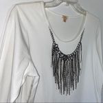 Reba  White Embellished Blouse Photo 1