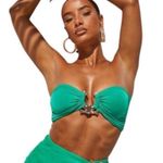 Pretty Little Thing Plus Green Hammered Trim Bikini Top NWT US 22 Photo 2