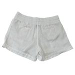 Athleta  100% Linen Pull-On Elastic Waist Shorts Pockets Breathable White size 14 Photo 2
