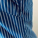 Alice McCALL Mini Lily Lyric Dress 4 Blue & White Denim Pinstripe Lace Up Neck Photo 9