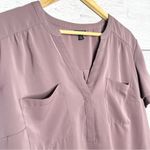 Torrid  Harper Flutter Short Sleeve Blouse Top Size 1X Dusty Mauve Rose Taupe Photo 1