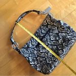 Penelope Ann Faux Leather Snakeskin Shoulder Bag, Black, Gray, White, Silver Black Photo 11