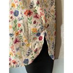 Faded Glory  white floral keyhole back lightweight blouse Photo 4