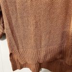 Listicle Womens Burnt Orange Wide Sweater Crew Neck Long Sleeve Size M EUC Photo 2