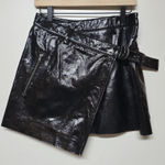 Ksubi Womens Leather Rap Skirt Size 27 Asymmetric Lamb Leather Black EUC Photo 0