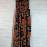 Indulge  strapless  jumpsuit orange/black floral size small lightweight Photo 4