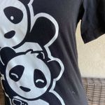 Ouchii Womens Tee Size Small Pandas Stack Bandage Black White Cute Juniors Photo 1