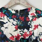 SALONI floral silk midi dress Red Size 4 Photo 7