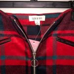 Fashion On Earth New With Tag Red Black & Green Checkered Zipper Front Skirt Photo 1