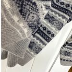 Barbour Women's Audrey Navy/Gray Fair Isle Boat Neck Sweater, Size 6, Like New Photo 4