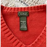 Vintage LL Bean Sweater Womens Large Orange Fisherman Classic Preppy Chunky Photo 4