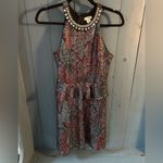 Monteau  Sparkle Printed Sleeveless Peplum Dress | Women’s Size XL Photo 2