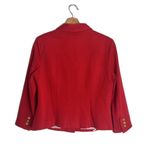 CAbi Blazer Womens 10 Beau Bow Gold Button Love Carol Career Classic Red Photo 7