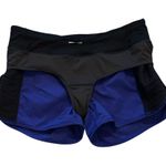 Lululemon Run Bright At Night Short Pigment Blue Purple Size 8 Zip Pockets Lined Photo 4