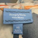 Simply Vera Vera Wang Sleeveless Floral Top XS Dopamine Boho Coconut Girl Fairy Orange Photo 8