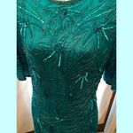 Laurence Kazar Vintage turquoise Beaded Dress Photo 2