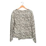 Generation Love  Sage Leopard Animal Asymmetrical Hem Wool Cashmere Sweater Photo 2