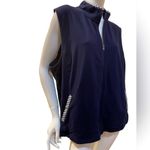 Talbots Gingham Blue White Front Pockets Zipper Vest 3X Photo 1