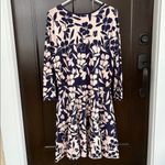 Eliza J NWOT  Fit & Flare Navy Floral Sweater Dress Size XL Retail 148.00 Photo 7