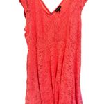 Lane Bryant Dress Womens 26/28 Coral Lace V Neck Cap Sleeve Lined Party Cocktail Photo 0