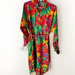 Oscar de la Renta Dress Womens Size Medium Vintage 70s NEW W TAGS Swirl Bright Photo 1