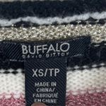 Buffalo David Bitton  Women's XS Striped Metallic Cozy Knit Crewneck Sweater Photo 6