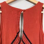 Maeve  Anthropologie Desert Embroidered Jumpsuit Women's 2 Orange Wide Leg Crop Photo 14